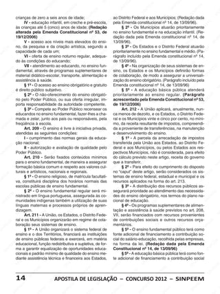 EE                                                       SI                     EE                                                   EE
                                                    NP                      EM                                                      NP                        EM                         NP                            EM
                                                  SI                      PE                               M                      SI                       NPE                         SI                           PE
                                                                         N                              EE                                               SI                                                    SI
                                                                                                                                                                                                                  N
                                              M                        SI                           NP                         M Distrito Federal e aos Municípios; (Redação dada   M                                                    SIN
                  crianças deEzero a seis anos de idade; SI
                                            E                                                                               ao
                                                                                                                            E                                                   EE
                                                                                                                         PE                          M
                                      NP                          EM
                             IV - educação infantil, em creche e pré-escola, IN pela Emenda constitucional nº 14, de 13/09/96).                   EE                        NP                         EM                       M
                  às crianças      SI até 5 (cinco) anos de idade; (RedaçãoS
                                                               PE                         M                                          § 2ºI -                             SI
                                                                                                                                              NP Os Municípios atuarão prioritariamentePEE          PE
                                                             N                          E                                                                                                          N
                                                          SI
                  alterada pela Emenda Constitucional nº 53,Mde                      PE
                                                                                                                                          S
                                                                                                                            no ensino fundamental e na educação infantil. (Re-                  SI                     SI
                                                                                                                                                                                                                         N
                          EM                                                       IN                     P EE                                                 E EM
                      PE
                  19/12/2006) EM                                                 S
                                                                                                       IN                          EM
                                                                                                                            dação dada pela PEmenda constitucional nº 14, de           EM                                                 PE
                 S IN V - acesso aos níveis mais elevados Sdo ensi- 13/09/96).
                                              P E                                                                            N PE                       S IN                        PE                        EM                        IN
                                        SI
                                           N                         EM                                                   SI                                                    IN                         PE                         S
                   no, da pesquisa e da criação artística,Msegundo a
                                                                   PE                         E                                      § 3º - Os Estados e oS Distrito Federal atuarão                    IN
         EM capacidade de cada um;                               N                         PE                                                   EM                                                     S                      EM
     PE                         M                             SI                        IN                        EM prioritariamente no ensino fundamental e médio. (Pa- E
                                                                                                                                           PE                          M                                                   P
SI
  N                           EE
                             VI - oferta de ensino noturno Sregular, adequa-                                   PE           rágrafoIN                                 E
                                                                                                                                       S incluído pela EEmenda constitucional nº SIN         EM                        14,
                   do     NP condiçõesEdo educando;M
                        Iàs                           M                                                   S IN
                                                                                                                            de 13/09/96).                      INP                        PE
                       S                           E                           E                                                                             S                         IN
                                               NP
                             VII - atendimento ao educando, no ensino fun- PE                                                    M
                                                                                                                             EE § 4º - Na M            organização de S              seus sistemasE de en-
                                                                                                                                                                                                                 M
                                              I                        IN                           M
              EM damental, através de programas suplementares de IN sino, os Estados e os Municípios definirão formas PEE
                                            S                         S                          EE                        P                         E                                                      PE                         M
                                                                                                                                                  PE                                                     IN
           PE
                   materialM        didático-escolar, transporte,SIalimentação e             NP                        S                                                    EM
                                                                                                                            de colaboração, de modo a assegurar a universali- SI
                                                                                                                                                                                                        S                       N
     S IN                        E                            EM                                                                            S IN                        PE
                                                             E                                                                                                                                    M incluído pela
                              PE
                   assistência à saúde.                  NP                                                    EM           zação do ensino obrigatório. (Parágrafo SI
                                                                                                                                                                      N                         E
                           IN 1º - O acesso ao ensino obrigatório e gratuito Emenda constitucional nº 14, deNPE
                         S §                          SI                         EEM                        PE                      E M                                                     13/09/96) PEE
                                                                                                                                                                                                                       M
                                                                               P                       S IN                      P E                                                    SI
                                                                                                                                                                                                                N                          SI
                   é direito público subjetivo. SIN
                                              EM                                                                                                        EEM
                                                                                                                              IN § 5º - A Peducação básica pública atenderá                                   SI
               EM            § 2º - OE não-oferecimento do ensino obrigató-
                                          P                                                                                 S
                                                                                                                            prioritariamente ao ensino regular. (Parágrafo      EM                                                  M
                                      IN                                                       EM
            PE rio pelo Poder Público, M sua oferta Eirregular, im- acrescentado pela Emenda Constitucional nº 53, EE                             SIN                        PE
        IN                           S                           E ou                       P                         M                                                   N                           EM                       P
      S
                   porta M                                   PE
                               responsabilidade da autoridade competente.              SI
                                                                                          N                        EE                                                   SI                         PE                     SI
                                                                                                                                                                                                                             N
                                                                                                               NP
                                                          IN                                                                de 19/12/2006)
                                                                                                                                        M                                                      IN
                             E                          S                                                   SI                        EE                                                      S
                          PE§ 3º - Compete ao Poder Público recensear os                                                                                          M
                                                                                                                                     Art. 212 - A União aplicará, anualmente, M
                                                                                                                                                              EE
                                                                                                                                                                                                                    nun-
                      IN
                   educandos noEensino fundamental,
                    S                            M                           E                                                    NP
                                                                              EM fazer-lhes a cha- ca Imenos de dezoito, e os Estados, o Distrito EFede-    P                         M                           E
                                                                                                                                S                         N
                                            PE                          NP                         EE
                                                                                                      M                                                SI                         PE
                                                                                                                                                                                     E                       NP                        EM
             EM mada e zelar, junto aos pais ou responsáveis, pela ral e os Municípios vinte e Icinco por cento,I no míni- NPE
                                         N                           SI
                                                                                               NP                                                                               N                          S
         PE freqüência à escola. M    SI                                                    SI
                                                                                                                        M
                                                                                                                     EE mo, da receita resultante de impostos,Mcompreendi- S
                                                                                                                                                EM                           S                                                   I
     IN                      Art. 209 - O ensino é livre à iniciativa privada,                                      P                         E
                                                                                                                            da a proveniente de transferências, na manutenção
   S                           M                           EE                                                  SI
                                                                                                                 N                        NP                          M                          EE
                            EE
                   atendidas as seguintes condições:   NP                           EM                                                 SI
                                                                                                                            e desenvolvimento PEE ensino. INP     do                                                   EM
                        N P                          SI                         PE gerais da educa-                                                           N da arrecadação de impostos S                        PE
                     SI I - cumprimento das normas                         SI
                                                                              N                        M                          M § 1º - A parcela       SI                                                  SI
                                                                                                                                                                                                                  N                        EE
                                                                                                    EE                         EE                                                                                                      NP
                   ção nacional;M
                                                                                                                          Ntransferida pela União aosPEE                        Estados, ao Distrito Fe-
                                                                                                                             P                                                      M                                                SI
            EM                         PE
                                            E
                             II - autorização e avaliação de qualidade pelo SI deral e aosEE    NP                                                   M
         PE                           N                          EE
                                                                    M                         SI                                                    Municípios, ou pelos Estados aos res-
                                                                                                                                                                            N                         EE
                                                                                                                                                                                                         M
                                   SI                                                                                                         NP                         SI
     IN            Poder Público.                            NP                                                   M         pectivosSIMunicípios, não é considerada, para efeito M                NP                      EE
   S                                                      SI                          M                       PE
                                                                                                                 E                                                                              SI
                            MArt. 210 - Serão fixados conteúdos mínimos             EE                                      do cálculo previsto neste artigo, receita do governo
                                                                                                                                                                  M                                                   NP
                          E
                   para o ensino fundamental, deNP
                      PE                                                                                 SI
                                                                                                           N
                                                                                                                            que M transferir. PE
                                                                                                                                                                 E                                                  SI
                    N                            EM                         SI
                                                                                maneira a assegurar
                                                                                                                                 EE a                      N                           EM                                                SI
                                                                                                                                                                                                                                            N
                 SIformação básica comum e respeito aos valores cul- INP § 2º - Para I efeito do cumprimento do M
                                              PE                                                                                                        S                           PE                       disposto
                                           N                                                      EM                      S no “caput” deste artigo, serão considerados os sis- M
                                                                                                                                                                               SI
                                                                                                                                                                                 N                        E
                                        SI
                   turais e artísticos, nacionais e regionais.      M                          PE                                                                                                       PE
          M                                                       E                         N                                                    M                                                                              EE
      EE                                                       PE
                             § 1º - O ensino religioso, de matrícula facultati-           SI                                                    E
                                                                                                                    M temas de Eensino federal, estadual e municipal e osNP                        SI
                                                                                                                                                                                                     N
 IN
    P                          EM                         SI
                                                             N
                   va, constituirá disciplina dos horários normais PE                                          das
                                                                                                                  E                      NP
                                                                                                                            recursos aplicados naE forma do art. 213.
                                                                                                                                                                       M                                                 SI
                            PE                                                      M                        N                         SI                          PE
                         N
                   escolas públicas de ensino fundamental.
                       SI                                                        EE                       SI                                                    N
                                                                                                                                     § 3º - A distribuição dos recursos públicos as-
                                                                                                                                                             SI                            M
                                                                                                                                                                                                                  EM
                                                  M                         NP                                                                                                          EE
                             § 2º - O EE                                 S I
                                                ensino fundamental regular será mi-                                             M
                                                                                                                            segurará prioridade ao atendimento das necessida-
                                                                                                                               E                                                      P                        PE
                                             P                                                      M
              EM nistrado em língua portuguesa, assegurada às co- INP do ensinoMobrigatório, nos termos do SI
                                         IN                                                      EE
                                                                                                                             E
                                                                                                                            des                      E                            SIN                        N
                                                                                                                                                                                                           plano na- PEE
                                                                                                                                                                                                                                       M
          PE munidades indígenas também a utilização de suas S cional de educação.
                                       S                          EM                         NP                                                   PE                                                                           IN
      IN                                                       PE                         SI                                                  IN
                                                                                                                                           S Os programas suplementares de alimen- S
                                                                                                                                                                        EM                           M
     S                                                      N                                                                                                                                     EE
                   línguas maternas e I processos próprios de apren-
                              EM                         S                                                     EM                    § 4º -                          PE                       NP
                          PE
                   dizagem.                                                       EM                        PE              tação e assistênciaIN saúde previstos no art. EEM
                                                                                                                                     M                         S    à                       SI                      208,
                       N
                     SI Art. 211 - EAM                                      N PE                       SI
                                                                                                          N                         E
                                                  E União, os Estados, o Distrito Fede- VII,E serão financiados com recursos provenientes
                                                                                                                                 P                                                                              N P                        SI
                                               P                        SI                                                   IN                                                     EM                       SI
                   ral e os Municípios organizarão em regime de cola-
                                        SI
                                            N                                                                               de                        EM
                                                                                                                           S contribuições sociais ePEoutros recursos orça-
           EM boração seus sistemas M ensino. PEE
                                                                                                M                                                  PE                         N                                                    EM
       PE                                                       E de                                                  M mentários.N            I                           SI                       EEM                        PE
    N                           EM                           PE
                             §E1º - A União organizará o sistema federal PE            SI
                                                                                         N                       de
                                                                                                                    E                         S
                                                                                                                                     § 5º - O ensino fundamental público terá comoIN            NP
  SI                                                      IN
                             P e o dos Territórios, financiará as instituições fonte adicional de financiamento aSIcontribuição so-
                                                        S                                                     N                                                     EM
                                                                                                                                                                                                                          S
                   ensino
                        S IN                                                                                SI                      E M                         PE
                   de ensino públicas federais eEE
                                                                                M
                                                                               exercerá, em matéria                                                          N
                                                                                                                            cialEdo salário-educação, recolhida pelas empresas,
                                                                                                                                                           SI                                                     EM
                 M                              EM                        P                          M                        IN
                                                                                                                                 P                                                   EM                        PE                      EM
                                              E
                                                                     SI
                                                                        N
                                                                                                 PE
                                                                                                    E
               EE educacional,Pfunção redistributiva e supletiva, de for- S forma daMlei. (Redação dada pela SEmenda        na
                                                                                                                                                                               N  PE                        IN                      PE
                                        N
          NP ma a garantir equalização de oportunidades educa- Constitucional nº 14, deSI13/09/96)
                                      SI                                                    SI
                                                                                              N                                                 PE
                                                                                                                                                    E
                                                                                                                                                                                                                               SI
                                                                                                                                                                                                                                  N
        SI         cionais e padrão mínimo                     M de qualidade do ensino me-                          M                      I-NA educação básica pública EM como fon-            E terá
                                                                                                                   E                 § 5ºS
                               M                           EE                                                   PE                                                    M
                   diante assistênciaINP
                            EE                                                      EM
                                                        técnica e financeira aos Estados,                    IN                                                    EE
                                                                                                                            te adicional de financiamento a contribuição social              NP                        EM
                       NP                            S                          PE                         S                        EM                        NP                          SI                        PE
                     SI                                                    SI
                                                                              N                                                 PE                         SI                                                  SI
                                                                                                                                                                                                                 N
                                                                                                                                                                                                                                         EM
                                           EM                                                     E M                      S IN                                                   EM                                                  PE
                                          E                                                      E                                                   M                        PE                                                 SI
                                                                                                                                                                                                                                    N
                                    INP                         E EM                       I NP                       M                         P EE                       IN                         EE
                                                                                                                                                                                                         M
                  14               S
                                                          SI
                                                               P                          S
                                                            NAPOSTILA DE LEGISLAÇÃO – CONCURSO 2012 – SINPEEM    PE
                                                                                                                    E
                                                                                                                                          SI
                                                                                                                                             N                           S
                                                                                                                                                                                               SI
                                                                                                                                                                                                  NP
                                                                                                              IN                                                                                                        EM
                          EM                                                       M                        S                                                    EM                                                  PE
                      PE                           M                           EE                                                 EM                        PE                          M                         N
                  IN                            EE                       INP                         EM                        PE                         IN                         EE                         SI
 