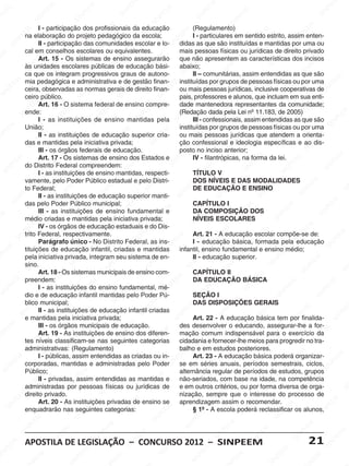 EM                           EE                                                   EM                                                                                      EE
   EM                           EM                                                     NP                       EM                          PE                                                                                     NP
                              PE                          PE                         SI                       PE                                                            E M                                                 SI
 PE                          N                         SI
                                                         N                                                                               SI
                                                                                                                                           N
                                                                                                                                                                        PE
N                          SI                                                                              SI
                                                                                                             N                                                        N
                                                                                 M                                                                                  SI                                                    M
                       M I - participação dos profissionais da educação
                    E elaboraçãoEM projeto pedagógico da EM                 P EE                                                   M (Regulamento)
                                                                                                                                 E I - particulares em sentidoM                          E estrito, assimPenten-       EE
               PEna                            E do
                                                                       SI
                                                                         N                           escola;                  PE                           EM                           E
                                                                                                                                                                                                                SI
                                                                                                                                                                                                                   N
            IN                             NP
                              II - participação das comunidadesN                                 PE
                                                                                                 escolar e lo- S            IN didas as quePE instituídas e mantidas por uma ou
                                                                                                                                                         são                        NP
          S                             S I
                                                                                             SI                                                     N                             SI
                    cal em conselhos escolares ou equivalentes.                                                                                   SI
                                                                                                                               mais pessoas físicas ou jurídicas de EM                                 direito privado
    M                                                         EM
 EE                           Art. 15 - Os NPE
                               EM                        sistemas de ensino assegurarão
                                                                                      M                           M                                                       M
                                                                                                                               que não apresentemEas características dos incisos
                                                                                                                                          M                                                         PE                        EM
                           PE                                                       E                          EE                      EE                             PE                       SI
                                                                                                                                                                                                  N
                    àsNunidades escolares públicas    SI                         PEde educaçãoP bási- abaixo;                                                                                                             PE
                       SI                                                   SI
                                                                               N                         IN                        NP                            SI
                                                                                                                                                                   N
                                                                                                                                                                                                                     SI
                                                                                                                                                                                                                        N
                    ca que os integram progressivos graus deSautono-
                                              M                                                                                  SI II – comunitárias, assim entendidas as que são      M
                                             E                                                                                                                                        E                                                    M
           EM mia pedagógica e administrativa e de Egestão finan- EM instituídas por grupos de pessoas físicasEou por uma PEE
                                          PE                        M                           M                                                      EM                          PE                        M
       PE ceira, observadas as normas gerais de direito finan-E ou mais pessoas jurídicas, inclusive cooperativas de IN
                                     SI
                                        N                        EE                         E                                                      PE                         SI
                                                                                                                                                                                 N
                                                                                                                                                                                                         PE
  S IN                                                      I NP                        INP                        INP                        SIN                                                    IN em sua enti-S
                    ceiro público.                         S                          S                           S            pais, professores e alunos, que incluam                              S
                             M                                                                                                                                         M
                          EE Art. 16 - OM           sistema federal de ensino compre-                                          dade mantenedora Erepresentantes da comunidade;
                                                                                                                                      M                             E                                                      M
                     NP                                                      EM                         EE
                                                                                                            M                       E                           NP                          M                           EE
                 S Iende:                       EE                         E                          P                          PE
                                                                                                                               (Redação dadaSIpela Lei nº 11.183, de 2005) P
                                                                                                                                N III - confessionais, assim P
                                                                                                                                                                                          EE                        N                       EE
                                                                                                                                                                                                                                              M
                                            NP
                              I - asSIinstituições deP ensino mantidas pela SI
                                                                      N                          SIN                                                                                 IN entendidas as que são INPSI
                                                                    SI                                                                                                             S
       EM União;                                                                                                               instituídas EM grupos de pessoas físicas ou por uma S
                                                                                                                                                   por
    PE                        IIEM as instituições de educação superior cria-             EM                         EM ou mais PE                                          M                          EM
 IN                            E-                          EM                         PE                         PE                         IN pessoas jurídicas que atendem a orienta-
                                                                                                                                                                         EE                         PE                         EM
                    das P mantidas pela iniciativa privada;
                           N e                         PE                          IN                        IN                           S
                                                                                                                               ção confessional eNP                    ideologia específicas e aoNPE
                                                                                                                                                                                                IN                          dis-
                        SI III - os órgãos federais de S
                                                  SI
                                                    N
                                                                                  educação.
                                                                                                            S
                                                                                                                               posto no inciso anterior;          SI                           S
                                                                                                                                                                                                                       SI
                                                                           M                                                     EM
                                                                                                                                E IV - filantrópicas, na forma da lei.                                                                      M
             EM               Art. 17 - Os sistemas Ede ensino dosEM      E
                                                                                                 E Estados e INP                                        EM
                                                                                                                                                                                       M
                                                                                                                                                                                                              EM                         EE
                                          M                           P                                                                                                             EE
         PE do DistritoE Federal compreendem: INP                SI
                                                                   N                                                      S                          PE                         NP                         PE                         NP
      IN                             PE                                                    S                                                    SIN V                         SI                        IN                         SI
                              I -IN instituições de ensino mantidas, respecti-
                                S as
    S                                                                                                             M                    TÍTULO                                                          S
                                                        E EM
                    vamente, pelo Poder Público estadual e pelo Distri-           E M                        P EE                      DOS NÍVEIS E DAS MODALIDADES  M                          M                           EM
                                                                                                                                        M
                    to Federal;
                       M                           NP                          PE                         IN                        EEDE EDUCAÇÃO E ENSINO        EE                         EE                         PE                      SI
                                                 SI
                  EE II - as instituições de educação superior manti-     SI
                                                                             N                          S                          P
                                                                                                                                                             IN
                                                                                                                                                                P
                                                                                                                                                                                        IN
                                                                                                                                                                                           P
                                                                                                                                                                                                                    SI
                                                                                                                                                                                                                      N
                                                                                                                                IN
              NP                                                                                                              S                            S                           S
           SI das pelo Poder Público M   EM                        municipal;                   EM                                     CAPÍTULO I                                                                                       EM
                                      Pas instituições de ensino NPE
                                        E                        E                                                      M                         M                            EM                         EM                        PE
                              III IN
                                 S
                                    -                         PE                        SI fundamental Ee
                                                                                                                      E                         E
                                                                                                                                       DA ECOMPOSIÇÃO DOS                   PE                         PE                       SI
                                                                                                                                                                                                                                   N
 EM                                                        IN
                    médio criadas e mantidas pela iniciativa privada;
                                                         S                                                       NP                          P
                                                                                                                                       NÍVEIS ESCOLARES
                                                                                                                                          N                             IN                        S IN
                                                                                                              SI                       SI                              S
                        EM IV - os órgãos de educação estaduais e do Dis-      EM                                                                                                                                       EM
                    PE Federal, respectivamente.EM                          PE                                                                                EM                         EM compõe-se de:            PE
              SI
                Ntrito                       PE                          N                         EE
                                                                                                      M                         M Art. 21 - AE educação escolar
                                                                                                                                                           P                          PE                           N                        EM
                                                                      SI Distrito Federal, as ins- PEE                                                                                                          SI                       PE
                                           N
                              Parágrafo único - No
                                        SI                                                     NP                                                     SI
                                                                                                                                                        N
                                                                                                                                       I - educação básica, IN                   S formada pela educação SIN
       M            tituições de educação infantil, criadas                                  SI e mantidasIN infantil, ensino fundamental e ensino M
    EE                                                        EM                                                       S
                                                                                                                                               M                                                       Emédio;
NP                            EM                           PE
                    pelaEiniciativa privada, integram seu sistema de en-             M                                                 II EEeducação superior.
                                                                                                                                           -                             EM                        PE                        EM
                    sino.  P                          SI
                                                         N
                                                                                 PE
                                                                                    E
                                                                                                            EM                        IN
                                                                                                                                         P                           PE                        SI
                                                                                                                                                                                                  N
                                                                                                                                                                                                                          PE
                         N
                      SI Art. 18 - Os sistemas municipais de ensino com-       N                         PE                         S                             IN                                                    N                      SIN
                                                                            SI                       IN                                CAPÍTULO S                II                                                  SI
                                             EM                                                     S                        EM DA EDUCAÇÃO BÁSICA                                    EM
         EEM preendem: E                  P                         M                                                     PE                         EEM                           PE                       EM                        EM
                              I - as instituiçõesPEE ensino fundamental, mé-N
                                     SI
                                       N                         do                                                                             NP                            SI
                                                                                                                                                                                 N
                                                                                                                                                                                                         PE                        PE
     NP                                                                                    EM                         SI                      SI
  SI                                                         N
                    dio e de educação infantil mantidas pelo Poder Pú-
                                                           SI                          PE                                              SEÇÃO I                                                      SI
                                                                                                                                                                                                      N                        SI
                                                                                                                                                                                                                                 N
                    blico  EMmunicipal;                                           S IN                       E M                       DAS DISPOSIÇÕES GERAIS        E M
                        PE II - as instituições de educação infantil PE
                                                  EM                                                                               EE
                                                                                                                                     M                            PE                       EM                          M                        E
                     N                                                                                 N criadas                                             SI
                                                                                                                                                               N                                                    EE                       PE
                 SI                            PE iniciativa privada;   E M                          SI                          P
                                                                                                                                N Art. 22 - A educação básica tem porPfinalida-         PE                                                 N
                    e mantidas Ipela        N                        PE                                                      SI                                                    SI
                                                                                                                                                                                      N                        N                         SI
                                          S
                              III - os órgãos municipais de educação.
                                                                   N                          M                                des desenvolver o educando, assegurar-lhe a for-                              SI
       EM                                                       SI                           E                                                     EM
    PE                        Art. 19 - As instituições de ensino dos diferen-
                                  M                                                       PE                        EM mação NPE              comum indispensável para M exercício daE
                                                                                                                                                                            M                         o
                                                                                                                                                                                                                                   M
 IN                            EE                                                    SI
                                                                                       N                         PE                       SI                             EE                        Eprogredir no tra-        N PE
                             P
                    tesNníveis classificam-se nas seguintes categorias
                                                       EM                                                   SI
                                                                                                              N                cidadania e fornecer-lhe meios para   NP                         PE                         SI
                        SI
                    administrativas: (Regulamento) PE                        E M                                               balho e em estudos                 SI posteriores.N         S I
                                              SI
                                                 N
                                                                          PE                                                     EM                                                                                EM
                              I - públicas, assim entendidas as criadas ou in- PE Art. 23 - M educação básica poderá organizar-
                                                                                                    M                                                     A                                                                               EM
             EM                                                       IN                          E
                                                                    Sadministradas Epelo Poder SIN se em séries anuais, períodos semestrais, ciclos, PE E                          M                          PE
         PE corporadas, mantidas e                                                           NP                                                      PE                          E                        SI
                                                                                                                                                                                                             N                        N
    SIN             Público;       EEM                        M                            SI                                  alternância     S                               PE
                                                                                                                                                 IN regular de períodos de estudos, grupos SI
                                                             E                                                                                                             IN
                              NP                          PE                                                     EM                                                       S                         M
                           SIII - privadas,INassim entendidas as mantidas e não-seriados, com base na idade,Ena competência
                                                                                E EM                         PE                        M                                                       PE                         EE
                                                                                                                                                                                                                             M
                    administradas por                                                                      N                          E
                                                     S pessoas físicas ou jurídicas de e em outros critérios, ou por forma diversa de Porga-
                                                                             N P                        S I                       P E                           EM                        SI
                                                                                                                                                                                             N                        N                        SI
                 M  direito privado.         EM                           SI                                                    IN                          PE
                                                                                                                               nização, sempre que o interesse do processo de                                      SI
              EE                                                                                                              S                          N
         NP                               PE
                              Art. 20 - As instituições privadasEde ensino se                   EM                                                     SI
                                                                                                                               aprendizagem assim o recomendar. M                  EM                                                   EM
       SI                             I N
                    enquadrarão nas seguintes categorias:
                                     S                          E M                         P                           M              § 1º - A escola poderá                   PE reclassificar os alunos, NPE
                                                                                                                                                                                                          E
                                                              PE                        SI
                                                                                          N                         EE                                                     SI
                                                                                                                                                                             N                         PE                       SI
M                             M                          S IN                                                  INP                        E EM                                                    S IN
                          EE                                                                                 S                        NP                          EM
                      NP                                                     EE
                                                                                M                                                  SI                                                                                   EM
                     I                           M                          P                                                                                  PE                        EM                          PE
                  S
                                            PE
                                                E                        N                        EE
                                                                                                      M
                                                                                                                                                          SI
                                                                                                                                                            N                         PE                          N                         EM
          M APOSTILA DE LEGISLAÇÃO –NPCONCURSO 2012 – SINPEEM         SI                                                                                                            N                           SI  21                   PE
                                        SI
                                           N                                                                              EM                                                     SI                                                  SI
                                                                                                                                                                                                                                       N
     P EE                                                      M                            SI                          PE                       EM                                                     M
                                                                                                                     N                       PE                                                      EE
 SI
   N                            M                           EE                                                    SI                                                      M
                             EE                         NP                          EM                                                  SIN                            EE                        NP                         EE
                                                                                                                                                                                                                               M
                           P                           I                          E                                                                                  P                         SI
 