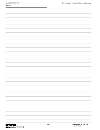 Tecnologia pneumática industrial

Apostila M1001-1 BR

Notas

142

Training

Parker Hannifin Ind. Com. Ltda.
Jacareí, SP - Brasil

 