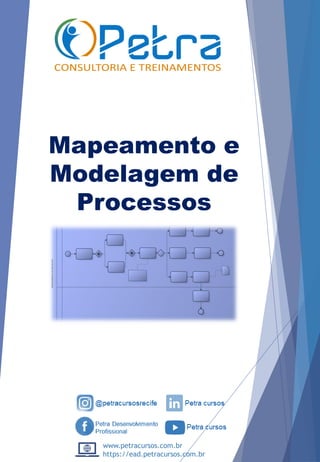 Mapeamento e
Modelagem de
Processos
www.petracursos.com.br
https://ead.petracursos.com.br
 