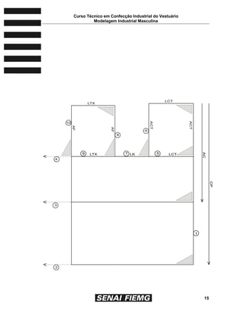 Curso Técnico em Confecção Industrial do Vestuário
Modelagem Industrial Masculina
15
 
