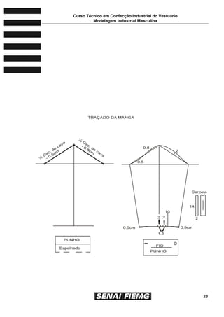 Curso Técnico em Confecção Industrial do Vestuário
Modelagem Industrial Masculina
23
 