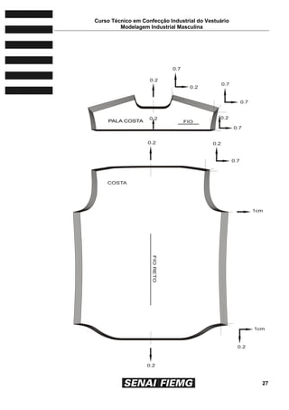 Curso Técnico em Confecção Industrial do Vestuário
Modelagem Industrial Masculina
27
 