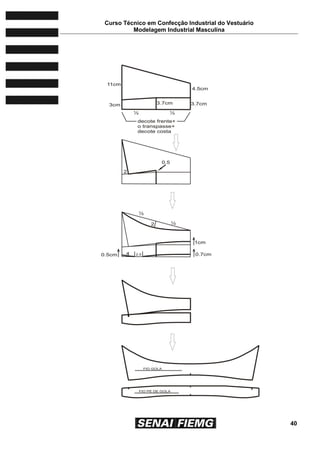 Curso Técnico em Confecção Industrial do Vestuário
Modelagem Industrial Masculina
40
 