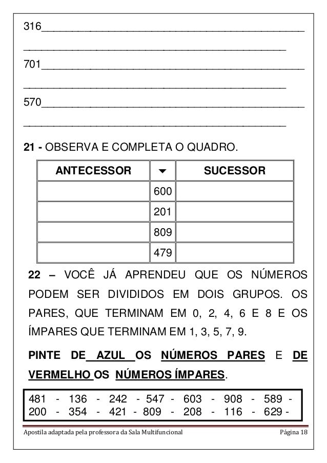 Apostila adaptada pela professora da Sala Multifuncional Página 18
316___________________________________________
________...