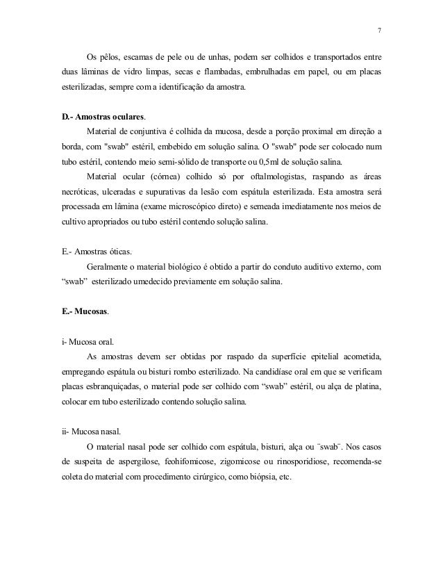 Exame micologico