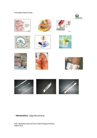 Universidade Católica de Goiás




* Hemocultura - segunda semana;



Profa. Cláudia Maria Duque de Souza e Edlaine Rodrigues Montalváo.
Página 6 de 87
 