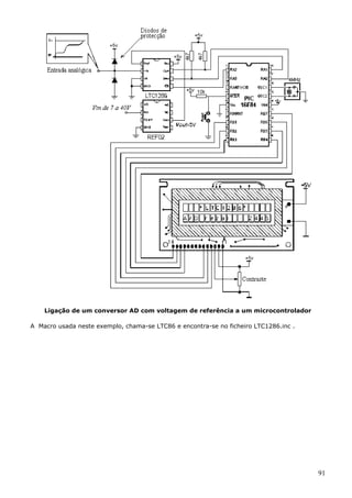 Ligação de um conversor AD com voltagem de referência a um microcontrolador
A Macro usada neste exemplo, chama-se LTC86 e encontra-se no ficheiro LTC1286.inc .

91

 