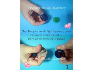 Apostila mini bolo com tampinhas de garrafa