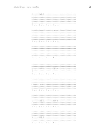 -0-----0-0p1-0------------------------------------- 
--------------------------------------------------- 
--------------------------------------------------- 
--------------------------------------------------- 
--------------------------------------------------- 
-0------------------------------------------------- 
1 . . . 2 . . . 3 . . . 4 . . . 
-------0-0p1-0---------0-3p5-3p1------------------- 
--------------------------------------------------- 
--------------------------------------------------- 
--------------------------------------------------- 
--------------------------------------------------- 
-0---------------0--------------------------------- 
1 . . . 2 . . . 3 . . . 4 . . . 
-0------------------------------------------------- 
--------------------------------------------------- 
--------------------------------------------------- 
--------------------------------------------------- 
--------------------------------------------------- 
-0------------------------------------------------- 
1 . . . 2 . . . 3 . . . 4 . . . 
--------------------------------------------------- 
--------------------------------------------------- 
--------------------------------------------------- 
-2-----2-2h3-1---------5-5h7-3--------------------- 
-2------------------------------------------------- 
-0------------------------------------------------- 
1 . . . 2 . . . 3 . . . 4 . . . 
--------------------------------------------------- 
--------------------------------------------------- 
--------------------------------------------------- 
-2-----2-2h3-2------------------------------------- 
--------------------------------------------------- 
--------------------------------------------------- 
1 . . . 2 . . . 3 . . . 4 . . . 
--------------------------------------------------- 
--------------------------------------------------- 
--------------------------------------------------- 
-2-----2-2h3-1---------5-5h7-3--------------------- 
-2------------------------------------------------- 
-0------------------------------------------------- 
1 . . . 2 . . . 3 . . . 4 . . . 
--------------------------------------------------- 
--------------------------------------------------- 
--------------------------------------------------- 
-2-----2-2h3-2------------------------------------- 
--------------------------------------------------- 
--------------------------------------------------- 
1 . . . 2 . . . 3 . . . 4 . . . 
Modos Gregos – curso completo 
18  