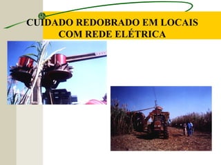 CUIDADO REDOBRADO EM LOCAIS
COM REDE ELÉTRICA
 