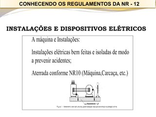 INSTALAÇÕES E DISPOSITIVOS ELÉTRICOS 
CONHECENDO OS REGULAMENTOS DA NR -12  