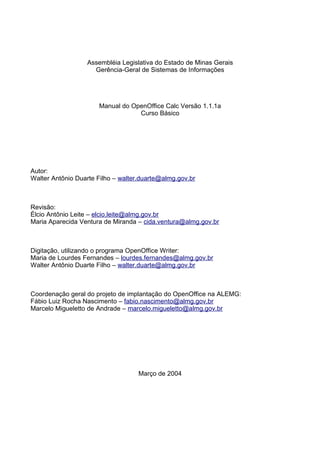 Apostila open office calc | PDF
