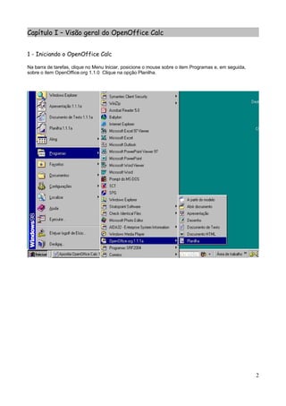 Open Calc Osi Code Apostila open office calc | PDF