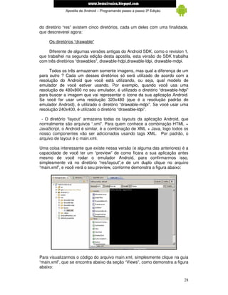 www.mecatronicadegaragem.blogspot.com
             Apostila de Android – Programando passo a passo 3ª Edição



do diretór...