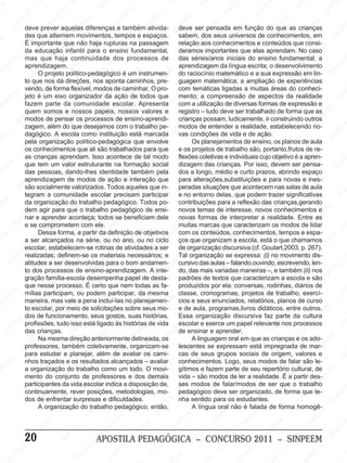 S                      SI                     NP                                              SI                    SI
                                                                                                                                                    N                    E                                                 N                    PE
  M                                                                      SI                                                                                           PE                       EE                       SI                    IN
EE                                           EM                                               EM                                                                     N                       NP                                              S
                     M
                                                                                           PE                       EM                                             SI                     SI
               P EE                       PE                    E M                     N                        PE                      EM                                                                         EM
            IN deve prever aquelasPESI
                                       N                                              SI                     IN                      PE ser pensada em função do que as crianças
                                                                                                                                                              M                                                 PE                     EM
           S                                             IN diferenças e tambémSativida- SIdeve                                   N                        EE                       EM                       IN                    PE                     PE
                             M alternem S                                    M tempos e espaços. sabem, dos seus universos de conhecimentos, em        NP                      PE                          S                    IN                    IN
                  des que
                          EE
                                                        movimentos,         E                      M                                                SI                    SI
                                                                                                                                                                            N                                                  S                     S
 EM               É NP                          M
                      importante Eque não haja rupturas Pna passagem  N  PE                     EE                       M        relação aos conhecimentos eEconteúdos que consi-                M
                   SI                                               SI                                                 E                                                                                               EM
                                             E                                              N                      PE                       EM
                                                                                                                                  deramos importantes que NPE aprendam. No casoEM
                                         NP
                  da educação infantil para o ensino fundamental,                        SI
                                       I haja continuidade dos processos de dasE séries/anos iniciais do ensino fundamental, Pa
                                                                                                               IN                       P                      EE
                                                                                                                                                                   M
                                                                                                                                                                                       S I
                                                                                                                                                                                           elas
                                                                                                                                                                                                                   PE                      E
                                      S                                                                       S                     IN                       P                                                  IN                    IN
           EM mas que                                     E M                                                                     S                        N                                                  S                     S                     EM
        PE        aprendizagem. PE
                             M                                                 EM                                                                       SI
                                                                                                                                  aprendizagem da língua escrita; o desenvolvimento
                                                                                                                                                                              M                                                                       PE
   SI
      N                     E                     SI
                                                    N                       PE                     EM                        M                                              E                         M                                            IN
                        PE O projeto político-pedagógico é um instrumen- do raciocínio matemático e a sua expressão em lin- S
                                                                        IN                      PE                        EE                     M                       PE                       EE                       EM
                  toNque nos dá direções, nos aponta Icaminhos, pre-
                   SI
                                                                       S                     N                       NP                      EE                     SI
                                                                                                                                                                       N
                                                                                                                                  guagem matemática; a ampliação de experiênciasM            NP                         PE
                                         EM                                               S                       SI                     NP temáticas ligadas a muitas áreasIN conheci-    SI                                             EE
                                                              M
                  vendo, deEforma flexível, modos de caminhar. O pro-
                                                           EE
                                                                                                                                  com SI                                                                           S do
                                                                                                                                                                                                                                     NP
         EE                      IN
                                    P
           M jeto é um eixo organizador daMação de todos que mento; a compreensão de aspectos da realidade
                                                         P                                               EM                                              EE
                                                                                                                                                            M
                                                                                                                                                                                                                                  SI                      NP
                               S                      IN                        E                     PE                                                                      EE
                                                                                                                                                                                  M                                                                    SI
     NP                                                                       E
                  fazem parte da Scomunidade escolar.NApresentaEEM com a utilização de diversas formas de expressão e
                                                                          NP                                                                         NP                                                  EM
  SI                                                                   SI                        SI                       P                       SI                     NP                         PE                     EM
                       M
                  quem somos e nossos papéis, nossos valoresN e
                    EE                       M                                                                        I                                                SI
                                                                                                                                  registro – tudo deve ser trabalhado de forma que as EEM     SI
                                                                                                                                                                                                 N                      PE
                                          EE                                                                        S
               NP modos de Ppensar os processos deM                                         ensino-aprendi-                       crianças possam, ludicamente, ir construindo outrosP
                                                                                                                                       EE
                                                                                                                                          M                                                                        SI
                                                                                                                                                                                                                     N                    N
             SI zagem, além do que Edesejamos PEE o trabalho pe- modos de entender a realidade, estabelecendo no-
                                    IN                        M                                                                     P                        EM                                                                         SI
                                  S                        E                      N com                    EM                     N                       P E                      E M                                                                    EM
                                                       NP como instituição está Emarcada SI vas condições de vidaEe de ação.EM
                                                                               SI                      P                                              IN                       P                                                                      PE
     EM           dagógico. A escola                SI                                              IN                                               S                      N                          PE                     EM                   IN
 PE                   E EM
                  pela organização político-pedagógica S               E M                        que envolve            M                                               SI
                                                                                                                                             Os planejamentos de ensino, os planos de aula S       IN                       PE
                                                                                                                       E                                                                         S                        N
                  NP                        M                       PE                                               E                     EM                                                                          SI
               SIos conhecimentos queIN são trabalhados paraPque e os projetos de trabalho EM portanto,frutos de re-
                                         EE
                                                                  ali
                                                                                        EM                       N                      PE                       M
                                                                                                                Imodo flexões coletivas e individuais cujo objetivo é a apren-
                                                                                                                                                                                        são,
                                                                                                                                                                                                                                          EM
                                   NP
                  as crianças aprendam. Isso acontece de talS S                      PE                                             IN                     P EE                       E                         M                      PE                  E
                                 SI                                               N
        EM que tem um valorMestruturanteI na formação social dizagem das crianças.NPor isso, devem ser pensa-
                                                                               S
                                                                                                                                  S
                                                                                                                                                        IN                      I
                                                                                                                                                                                    P
                                                                                                                                                                                                          PE
                                                                                                                                                                                                              E                  SI
                                                                                                                                                                                                                                    N
                                                                                                                                                                                                                                                       NP
    PE                                               E                                               EM                                               S                       S                         N                                           SI
IN                das pessoas, NPE
                       M                         dando-lhes identidade também pelaM dos a longo, médio e curto prazos, abrindo espaço
                                                                                                 PE                       E                                                                          SI                    M
                      E                       SI                        M                                                E
                  aprendizagem de modosE de ação eIN
                  PE                                               PE                       S interação INP         que                       M                      EM
                                                                                                                                  paraEalterações,substituições e para novas e ines-EM                                  EE
                N                                               N                                                S                       PE                       PE que acontecem nasINP E M                                             PE
             SI são socialmente valorizados. Todos aqueles que in- peradas situações
                                     EM                      SI                                                                      IN                      SI
                                                                                                                                                               N                      PE                         S salas de aula
                                   E
                  tegramPa comunidade escolar Eprecisam participar                  M                                              S                                                N                                               S IN                  NP
                              N                                                 E                      EM                                                                       SI
                                                                                                                                  e no entorno delas, que podem trazer significativas                                                                  SI
    EM                      SI                      EM
                  da organizaçãoEdo trabalho Ipedagógico.ETodos po-         NP                      P                             contribuições para a reflexão dasMcrianças,gerando
                                                                                                                                                    EM                                                 E
 PE                                              Pque o trabalho pedagógico de ensi-M novosNtemas de interesse, novos conhecimentos e M
                                                                          S                     IN                        E                      PE                     M                          PE                       EM
                  dem agir para
                   E M                      SIN                                               S                       P E
                                                                                                                                            S I                      EE                       SIN                      N PE                   EE
                                                                                                                    N
               PEnar e aprender aconteça; todos se beneficiam Idele novas formas INP interpretar a realidade. Entre asP
                                                                EM                                               S                                               de                                                 SI                    N
             N
           SI e se comprometemNcom ele. PEE                 PE                         M
                                                                                                                                  EM
                                                                                                                                                              S                                                                        SI
                                E EM                    I                                                                        Emuitas marcas que caracterizam os modos de lidarEEM                       M                                             SI
                                                       Sa partir da IN                                  M                      P com os conteúdos, conhecimentos, tempos e espa-
                                                                                                                                                                               P                           E
     M                     NP
                            Dessa forma,                                                             EE
                                                                            S definição de objetivosSIN                                             EM                     IN                          PE                    EM                    M
PEE                      SI
                  a ser alcançados na série, ou no ano,P ou no ciclo
                                                M                                              IN                                 ços queEorganizamSa escola, está o que chamamos PEE
                                                                                                                                                 P                                                IN                      PE
                                             EE                                              S                                                  N                                                S
                  escolar, estabelecem-seM                       EE rotinas de atividades EaM                      E ser de organizaçãoM    SI                     discursiva (cf. Goulart,2003, p. 267).IN          SI
                                                                                                                                                                                                                        N
               EM                       NP                                                                                                                      E se expressa: (i) no movimento dis-                                        S
                                      SI                     NP
            PE realizadas; definem-se os materiais necessários; e EM organização    M                          P                  Tal                        PE                       EM
                                                          SI                       E
          N atitudes a ser desenvolvidas para o bom andamen- E cursivo das Iaulas – falando,ouvindo,M     SI
                                                                                                             N                                             N                       PE                                             EM
        SI                   M                                               N PE                                              P                        S                     IN                          EE escrevendo, len-  PE                    M
                  to dos processos de ensino-aprendizagem. A inte-IN do, das mais variadas maneirasN–, e também (ii) nos PEE
                           E                                              SI                                                                                                 S                          P                    N
                        PE                       EM                                              EM                        S                                                                        I                      SI
M                                             PE
                  gração família-escola desempenha NPE
                     N                                                                                                                         EM
                                                                                                                                  padrões de textos que caracterizam a escola e são IN           S
                  SI                       IN                                             I
                                                                                            papel de desta-
                                                                                                                                           PE                      EM
                                                                                                                  M fa- produzidos porEela: conversas, rodinhas, diários de S                                        M
                  que nesseSprocesso. EÉMcerto que S           E                         nem todasEas            E                    SI
                                                                                                                                        N
                                                                                                                                                             NP                                                   EE
                                                                                                                                                                                      EM
           M                                                P                                                P
         EE míliasEparticipam,Sou podem Eparticipar, daNmesma classe, cronogramas,INprojetos deSItrabalho, exercí-
                                                        IN                      EM
                                                                                                                                                           SI                      PE                         NP                  EE
                                                                                                                                                                                                                                     M                   NP
                                M                                                                       SI                                                                                                                                             SI
    NP            maneira, mas vale a pena incluí-las no planejamen- EM cios e seus enunciados, relatórios, planos dePcurso
                           PE
  SI                   IN                                                 NP                                              PE                    EE
                                                                                                                                                   M                        S
                                                                                                                                                                                                                            SI
                                                                                                                                                                                                                              N
                  toSescolar, por meio de solicitações sobre
                                             EM                        SI                     E M seus mo- e de aula, programas,livros didáticos, entre outros. EM
                                                                                                                       N                                                                        EE
                                                                                                                                                                                                   M
                                          PE                                               PE                       SI                     NP                     EM
                                                                                                                                  Essa organização discursiva faz parte da culturaP        NP
                                                                                                                                                                                                                                              E
              M
                  dos de funcionamento, seus gostos, suas histórias,
                                       N                      E M                      IN                                                SI                      E                      S I                        EM                    IN
            E                       SI                     PE                         S                                                                     NP                                                  PE                      S
                                                                                                                                                                                                                                                          SI
                                                                                                                                                                                                                                                             N
          PE profissões, tudo isso está ligado às históriasM vida EMescolar e exerce um papel relevante nos processos
                                                       IN                                                EE
                                                                                                             de
                                                                                                                                                          SI                                                 IN
     SI
        N         das crianças.                       S                      M                       NP                       E de ensinar e aprender.                        EM                           S
                                                                                                                                                                                                                              EM
                         EM mesma direção anteriormente delineada, osP
                       E Na                                              PEE                      SI                     IN                  AEM linguagem oral         N PE em que as crianças eEos ado- EM               P
                                                M                                                                       S                                             SI                          M                      N                     PE
                   NP                      P
                                              E                    SI
                                                                      N
                 Iprofessores,Etambém coletivamente, organizam-se lescentes se expressam está impregnada de mar-N
                                                                                          M                                                 PE                                              PE
                                                                                                                                                                                                E                      SI                   I
                S                                                                                                                        N                                                N                                                S
                  para estudar e planejar, além deE avaliar os M
                                     SI
                                        N
                                                                                     PE                       E cami- cas de seusEM   SI                                               SI
                                                                                                                                                               grupos sociais de origem, valores e
                                                          EM                      N                         E                                              E                                                  EM                                           SI
                              M                       PE                                               NP
       EM nhosEtraçados e os resultadosSIalcançados – avaliar M conhecimentos. Logo, seus modos de falar são le-                                       NP                                                 PE                     EM
      E                                                                                              SI
                  a organização SIN trabalho como um todo. O movi- E gítimos e fazem parte de seu repertório cultural, de EM                         SI                     EM                         N                      PE
 NP                     PE                        do
                                                                        M                                                 PE                                             PE                          SI                    IN
                   SI
                      N
                  mento do conjunto de professores M dos demais       E                                               IN          vida – são modosNde ler a realidade. É a S
                                                                                                                                              M                     SI                                                    partir des- PE
                                                                  PE
                                          M da vida escolar indicaEa disposiçãoSde, ses EE Ee                                                                                               M de ser que o trabalhoN
                  participantes         E                      N                        P                                                P modos de falar/modos                           E                                               SI
                                    PE                       SI                     IN                                            S  IN                     M                         PE                       E EM                                       EM
                                  N
                  continuamente, rever posições, metodologias, mo-                S                        M                      pedagógicoE deve ser organizado, de forma que te- N
                               SI                                                                       EE                                              E                       SI                         NP                    M                     PE
                  dos de enfrentarEM                  surpresas M dificuldades.
                                                                            e                      NP                                               NP
                                                                                                                             M nha sentido para os estudantes.SI                                                              EE                  SI
                                                                                                                                                                                                                                                    N
                                                 PE do trabalho pedagógico, então,E
                                                                         E                      SI                        E                       SI
                                                                                                                                             A língua oral M                                                               NP
                            A organização
                                            SI
                                              N                      PE                                              NP                                               E não é falada de formaI homogê- M
                                                                                                                                                                                             EM                         S
                                                                  IN                                               SI                     M                        PE                                                                     EE
                                                                S                       M                                               E                     SI
                                                                                                                                                                N                        PE
                                  EM                                                EE                    EM
                                                                                                                                    PE                                               IN                         M                    NP                  EM
                                                        M                      NP                                              SI
                                                                                                                                  N                                                 S
                                                                                                                                                                                                           PE
                                                                                                                                                                                                              E                    SI
                              PE                     EE                      SI                       PE                                              M                                                 N                                             PE
                        SI
                           N
                                                 NP                                              SI
                                                                                                     N                                              E                      M                          SI                     M                    IN
                   20                          SI                      APOSTILA PEDAGÓGICA IN–E CONCURSO 2011 – SINPEEM S
                                                                                                                     EE
                                                                                                                         M                       P                     EE                                                 EE
                                                                 EE
                                                                    M                                                                       S                      NP                                                 NP
               EM                                                                        EM                      NP                                              SI                      EM                         SI                    EM
            PE                                              NP                       PE                       SI                                                                      PE                                               PE
         IN                                               SI                    SI
                                                                                  N                                             EE
                                                                                                                                   M
                                                                                                                                                         M                        IN                         M                    IN
 