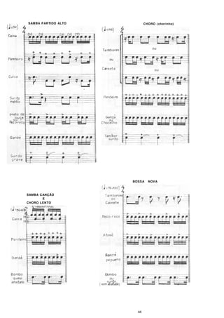 !
!
!
44
SAMBA PARTIDO ALTO CHORO (chorinho)
BOSSA NOVA
SAMBA CANÇÃO
E
CHORO LENTO
 