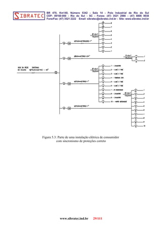 Figura 5.3: Parte de uma instalação elétrica de consumidor
com sincronismo de proteções correto
www.sibratec.ind.br 29/111
 