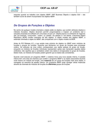 Apostila programao orientada a objeto no abap | PDF