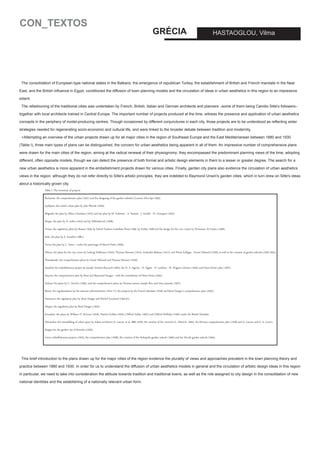 CON_TEXTOS

GRÉCIA

HASTAOGLOU, Vilma

The consolidation of European-type national states in the Balkans, the emergence of republican Turkey, the establishment of British and French mandate in the Near
East, and the British influence in Egypt, conditioned the diffusion of town planning models and the circulation of ideas in urban aesthetics in this region to an impressive
extent.
The refashioning of the traditional cities was undertaken by French, British, Italian and German architects and planners –some of them being Camillo Sitte's followers–
together with local architects trained in Central Europe. The important number of projects produced at the time, witness the presence and application of urban aesthetics
concepts in the periphery of model-producing centres. Though occasioned by different conjunctures in each city, those projects are to be understood as reflecting wider
strategies needed for regenerating socio-economic and cultural life, and were linked to the broader debate between tradition and modernity.
+Attempting an overview of the urban projects drawn up for all major cities in the region of Southeast Europe and the East Mediterranean between 1880 and 1930
(Table I), three main types of plans can be distinguished, the concern for urban aesthetics being apparent in all of them. An impressive number of comprehensive plans
were drawn for the main cities of the region, aiming at the radical renewal of their physiognomy; they encompassed the predominant planning views of the time, adopting
different, often opposite models, though we can detect the presence of both formal and artistic design elements in them to a lesser or greater degree. The search for a
new urban aesthetics is more apparent in the embellishment projects drawn for various cities. Finally, garden city plans also evidence the circulation of urban aesthetics
views in the region; although they do not refer directly to Sitte's artistic principles, they are indebted to Raymond Unwin's garden cities, which in turn drew on Sitte's ideas
about a historically grown city.
Table I. The inventory of projects
Bucharest: the comprehensive plan (1931) and the designing of the garden suburbs (Carmen Silva Spa 1929).
Ljubljana: the artistic urban plan by Jože Plečnik (1929).
Belgrade: the plan by Alban Chambon (1912) and the plan by M. Auburtin - A. Paranty - J. Naville - H. Chauquet (1922).
Skopje: the plan by D. Letko (1912) and by Mikhailovich (1928).
Tirana: the regulatory plans by Brasini 1925, by Eshref Frasheri-Castellani-Weiss 1926, by Kohler 1928 and the design for the civic centre by Florestano Di Fausto (1928).
Sofia, the plan by S. Amadier (1881).
Varna: the plan by L. Tonev - under the patronage of Marcel Poëte (1930).
Athens: the plans for the city centre by Ludwig Hoffmann (1910), Thomas Mawson (1914), Aristeides Balanos (1917), and Petros Kalligas - Ernest Hébrard (1918), as well as the creation of garden suburbs (1923-1924).
Thessaloniki: the comprehensive plans by Ernest Hébrard and Thomas Mawson (1918).
Istanbul: the embellishment project by Joseph Antoine Bouvard (1902), the D. A. Agache - H. Elgötz - H. Lambert - M. Wagner schemes (1934) and Henri Prost's plan (1937).
Smyrna: the comprehensive plan by René and Raymond Danger - with the contribution of Henri Prost (1924).
Ankara: the plans by C. Lörcher (1925), and the comprehensive plans by Herman Jansen, Joseph Brix and Léon Jaussely (1927).
Beirut: the regularisations by the ottoman administration (1914-17), the projects by the French Mandate (1918) and René Danger's comprehensive plan (1932).
Damascus: the regulatory plan by René Danger and Michel Ecochard (1934-37).
Aleppo: the regulatory plan by René Danger (1932).
Jerusalem: the plans by William H. McLean (1918), Patrick Geddes (1919), Clifford Ashby (1922) and Clifford Holliday (1930) under the British Mandate.
Alexandria: the remodelling of urban space by Italian architects (A. Lasciac et al, 1882-1918), the creation of the corniche (L. Dietrich, 1902), the McLean comprehensive plan (1918) and A. Lasciac and G. A. Loria's
designs for the garden city of Smouha (1925).
Cairo: embellishment projects (1923), the comprehensive plan (1928), the creation of the Heliopolis garden suburb (1906) and the Ma'adi garden suburb (1904).

This brief introduction to the plans drawn up for the major cities of the region evidence the plurality of views and approaches prevalent in the town planning theory and
practice between 1880 and 1930. In order for us to understand the diffusion of urban aesthetics models in general and the circulation of artistic design ideas in this region
in particular, we need to take into consideration the attitude towards tradition and traditional towns, as well as the role assigned to city design in the consolidation of new
national identities and the establishing of a nationally relevant urban form.

 
