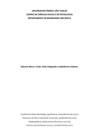 Apostila Salome-Meca: Code_Aster integrado a plataforma Salome.