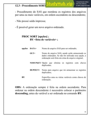Apostila Sas | PDF