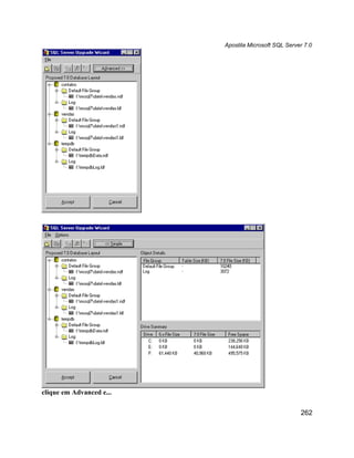 Apostila Microsoft SQL Server 7.0




clique em Advanced e...

                                                      262
 