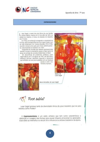 Apostila de Arte - 7º ano
44
EXPRESSIONISMO
 