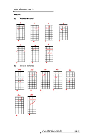 www.allansales.com.br

ANEXOS

1)    Acordes Maiores




2)    Acordes menores




                        www.allansales.com.br   pg.42
 