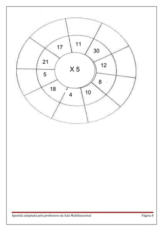 Apostila adaptada pela professora da Sala Multifuncional Página 9
X 5
18
12
11
10
21
30
8
17
4
5
 