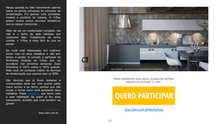 PARA GARANTIR SUA VAGA, CLIQUE NO BOTÃO
ABAIXO OU ACESSE O LINK:
www.3dm.com.br
Jean Abbade – aluno do Curso de V-Ray para SketchUp
37
Nesse apostila eu falei brevemente apenas
sobre os pontos principais do processo de
renderização. Foi apenas uma pincelada,
mostrei a pontinha do iceberg. O V-Ray
possui muitos outros recursos fantásticos
que eu sequer mencionei.
Além de ser um renderizador completo, ele
não é o bicho de sete cabeças que
costumam falar. Trabalhando da forma
correta, o V-Ray é mais fácil do que se
pensa.
Se você está interessado em melhorar
ainda mais os seus trabalhos e não tem
tempo a perder, te convido a participar do
Workshop Gratuito de V-Ray que vai
acontecer nas próximas semanas. Esse
Workshop é 100% online e 100% gratuito.
Nele você vai conhecer melhor as técnicas
de renderização que usamos aqui na 3DM.
São técnicas que já foram testadas e
comprovadas tanto por mim quanto pelos
meus alunos e eu tenho certeza que vão
mudar a forma como você apresenta seus
trabalhos. Pelos resultados que tenho visto
e pela satisfação de quem já fez esse
treinamento, acredito que você também vai
gostar!
QUERO PARTICIPAR
vray.3dm.com.br/workshop
 