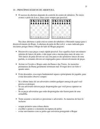 Princípios da Abertura - Aulas de Xadrez 