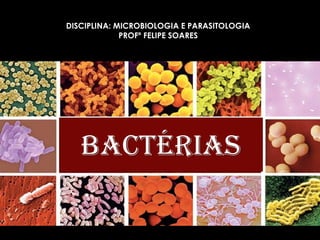 BACTÉRIAS
BACTÉRIAS
DISCIPLINA: MICROBIOLOGIA E PARASITOLOGIA
PROFº FELIPE SOARES
 