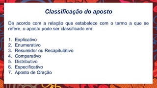 APOSTO - conceito, classificação e forma de usar | PPTX