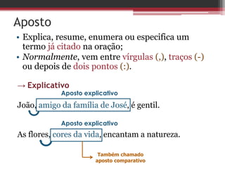 Aposto e vocativo | PPTX
