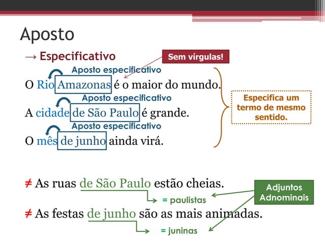 Aposto e vocativo | PPTX
