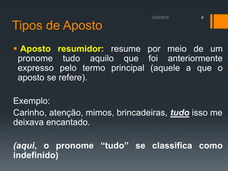 Aposto e vocativo | PPTX
