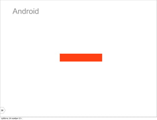 Android




38
                           –
суббота, 24 ноября 12 г.
 