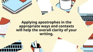 Apostrophe Rules Education Presentation in Orange and Blue Sketch Style ...