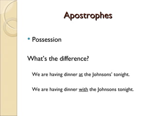 Apostrophes | PPT
