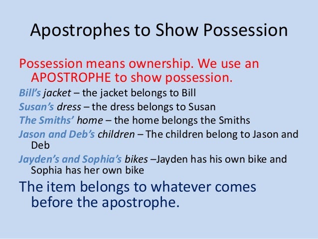 apostrophes