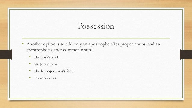 Apostrophes