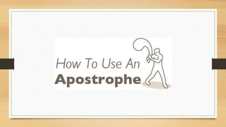 Apostrophes | PPTX
