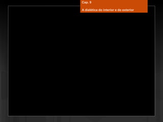 Cap. 9 – A dialética do exterior e do
interior
Cap. 9
A dialética do interior e do exterior
 
