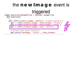 the  newImage  event is triggered 