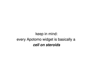 keep in mind: every Apotomo widget is basically a  cell on steroids 