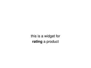 this is a widget for rating  a product 