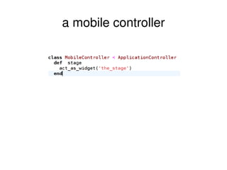 a mobile controller 