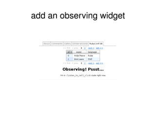 add an observing widget 