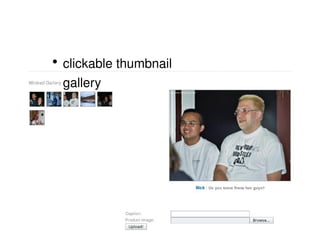 clickable thumbnail gallery 